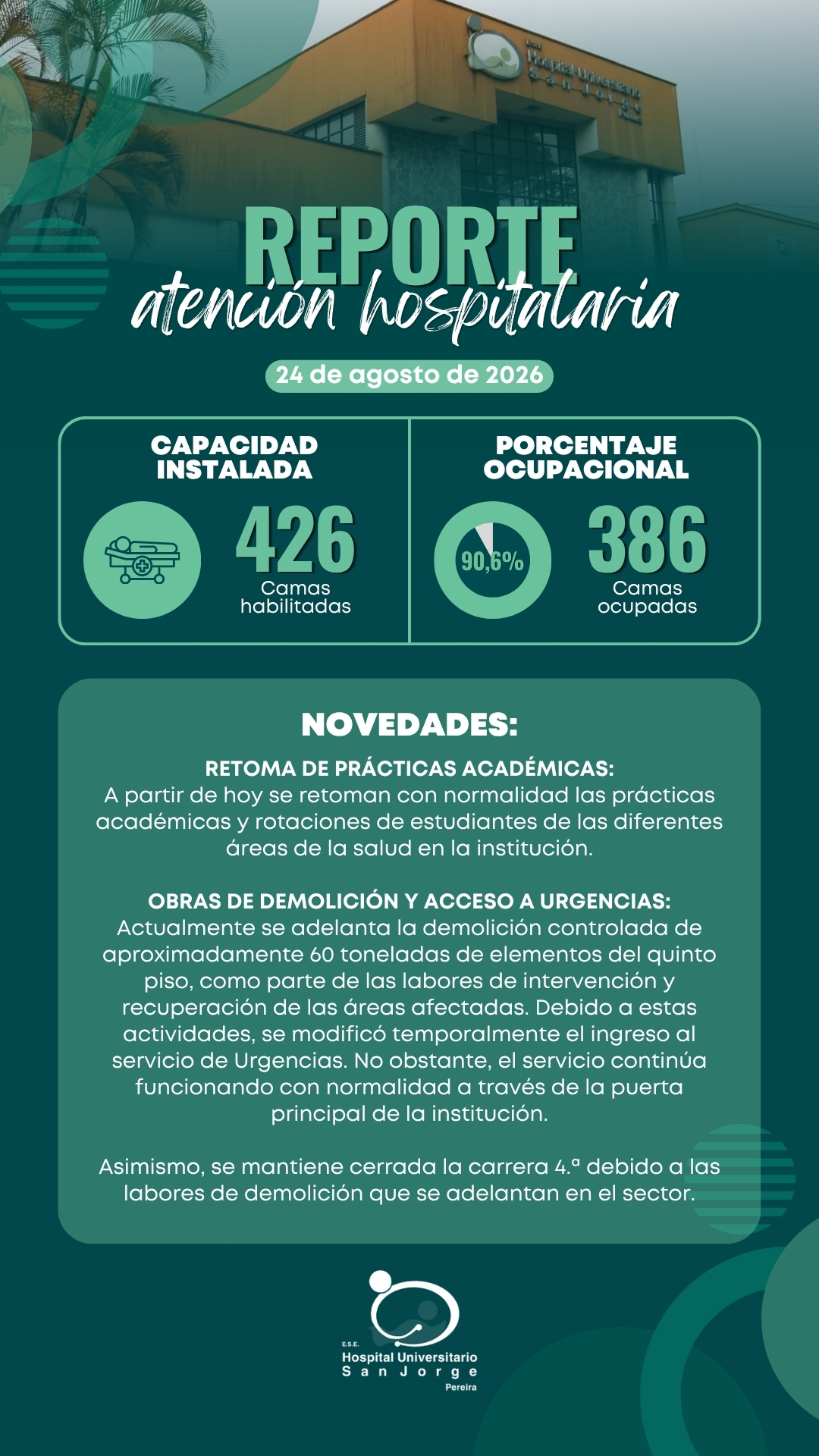 Campaña institucional del Banco de Sangre del Hospital Universitario San Jorge